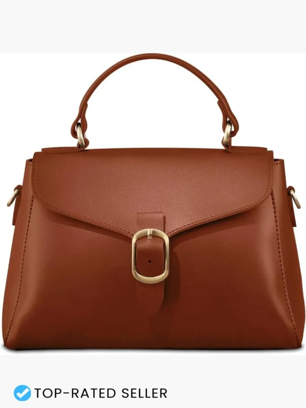 Vegan Leather Top Handle Satchel Purse Retro Vintage Shoulder Bag Classic